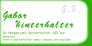 gabor winterhalter business card